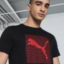 ESS Striped Logo Graphic Men Printed Crew Neck Cotton Blend Black T-Shirt