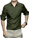 Men Regular Fit Solid Button Down Collar Formal Shirt